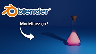 TUTO Blender du Jour 1  La fiole de potion  tutorial blender 3D débutant en français fr [upl. by Eicram624]