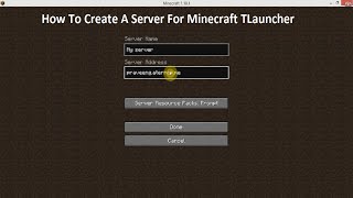 How To Create A Server For Minecraft TLauncher New Version [upl. by Sisi787]