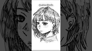 A side profile girl art drawing pfp digitalart anime ibispintx sketch creative [upl. by Crandell]