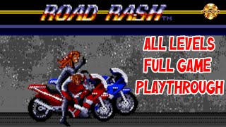 Road Rash Sega Genesis  All Levels  Full Game Playthrough [upl. by Etoile]