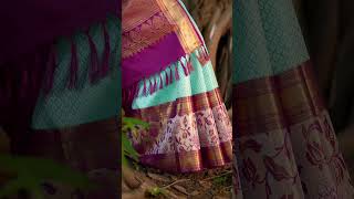 bottle green silk saree with golden border Rajmahal rajmahalsilks saree customerfirst [upl. by Sillek]