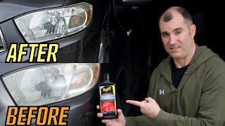 Using Meguiars Ultimate Compund On Headlights [upl. by Rhonda]