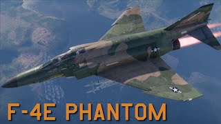 F4E Phantom gameplay War Thunder four AIM9J Sidewinders and two AIM7E DF Sparrows [upl. by Enilehcim450]