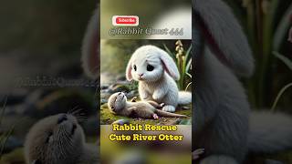 Rabbit RESCUE Cute River Otter 兔子拯救小河獺 rabbit cute bunny ai rabbit cat ai kitten ai cat [upl. by Mckale]