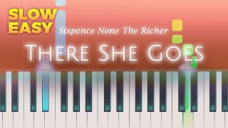 Sixpence None The Richer  There She Goes  SLOW EASY Piano TUTORIAL by Piano Fun Play [upl. by Berard]