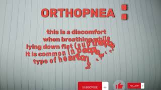 ORTHOPNEA IT CAUSE AND TREATMENT [upl. by Eixel122]