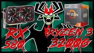 Benchmark Ryzen 3 3200g  RX 580 8GB teste em alguns jogos [upl. by Tijnar]