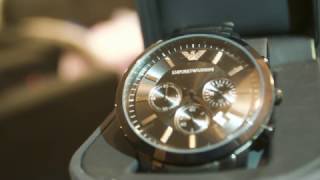 Emporio Armani AR2453 Watch  Unboxing  Review [upl. by Hairym]