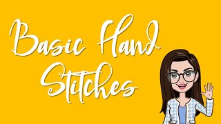 Basic Hand Stitches [upl. by Jenne837]