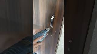 6inch door handle fittingdarwaje par handle installation furniture woodwork [upl. by Aihtyc]