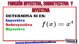 Función inyectiva sobreyectiva y biyectiva [upl. by Etteniuqna]