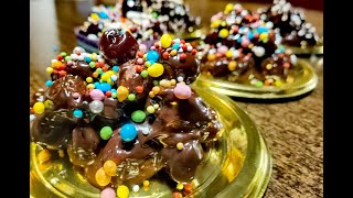 STRUFFOLI NAPOLETANI AL CIOCCOLATO struffoli pignolata o cicerchiata con videoricetteinsieme [upl. by Berns]