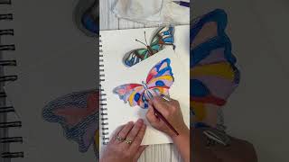 Watercolor Pencil Butterflies [upl. by Valeria]