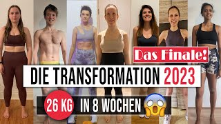 UNFASSBARE 26 KG in 8 Wochen  DIE Transformation  das FINALE  ALLE haben ihr Ziel erreicht 😱😊 [upl. by Nemrak]