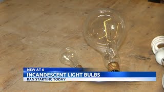 Federal ban on incandescent light bulbs begins today [upl. by Htiek]