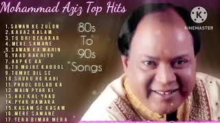 Mohammad Aziz Top Hits Bollywood 80s 90s Song Jukebox Mohammad Aziz Romantic Song Love Song 80s [upl. by Eirojram]