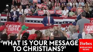 North Carolina Voter Asks JD Vance Point Blank What Is Your Message To Christians [upl. by Dennison25]