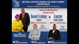 BUC Stony Hill  Good Friday Service  March 29 2024  Minister Junior QC Gray [upl. by Rebma87]