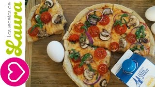 Como hacer PIZZA en SARTEN  Comidas Saludables [upl. by Putnem]