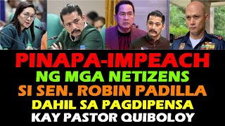 QUIBOLOY LATEST NEWS TODAY ROBIN PADILLA PINAPA IMPEACH NG MGA NETIZENS RISA HONTIVEROS [upl. by Einaoj]