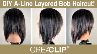 DIY ALine Layered Bob Haircut at home [upl. by Sylado]