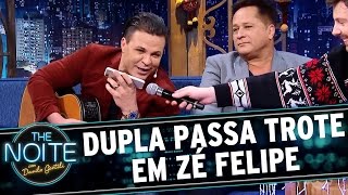 Eduardo Costa e Leonardo dão trote em Zé Felipe  The Noite 151216 [upl. by Alfons]