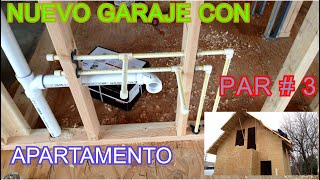 INSTALACION COMPLETA DE PLOMERIA  ROUGH  IN  GARAJE  APARTAMENTO  PARTE 3 🚘🏠 [upl. by Aneehsat]