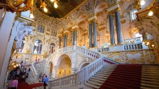 THE WINTER PALACE and STATE HERMITAGE MUSEUM St PETERSBURG RUSSIA [upl. by Caz]