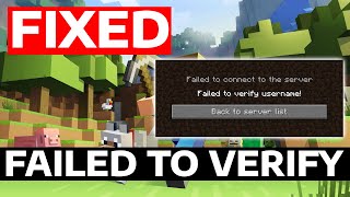 How To Fix Minecraft Failed To Verify Username Error [upl. by Melinde]