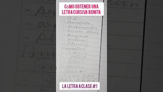 Ejercicio Clase 1 Letra Cursiva shorts [upl. by Ayifa885]