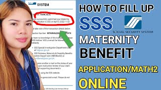 HOW TO FILL UP SSS MATERNITY BENEFIT ONLINE MAT2 MISCARRIAGE SELF EMPLOYED [upl. by Hgiel]