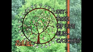 DIY TREE OF LIFE SUNCATCHER [upl. by Keefer318]