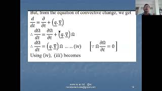 6 Equation of Motion 4  HYDRODYNAMICS 243711  Honours 4th Year Mathematics [upl. by Eanad]