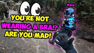 Shes Playing All NATURAL 😳👀 Airsoft Funny Moments amp Fails [upl. by Drazze]