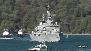 HMS KENT F78 LEAVES DEVONPORT NAVAL BASE AT RUSTY ANCHOR  14th May 2020 [upl. by Audry]