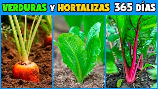 Que VERDURAS se pueden SEMBRAR y CULTIVAR TODO EL AÑO [upl. by Siseneg]