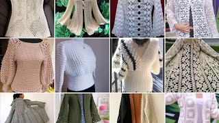 TIĞ İŞİ ÖRGÜ HIRKA MODELLERİ Easy Crochet Sweater Patterns Einfache Häkelpullover Cardigan Modelle [upl. by Stalk25]