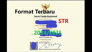 UPDATE FORMAT STR TERBARU 20242025 Di Web KKI [upl. by Karlens]