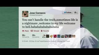 jose canseco inspirational twitter posts to inject steroids and hit dingers to [upl. by Trout]