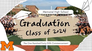 MHS Memorial High School Class of 2024 Graduation 6212024 [upl. by Hendon]