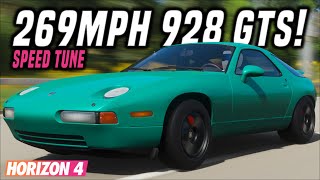 FH4  NEW Porsche 928 GTS Top Speed Tune  269MPH433KPH [upl. by Akvir]