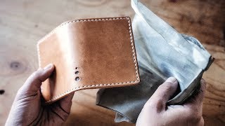 Making an Armored Leather Wallet With STAINLESS STEEL [upl. by Letnuhs]