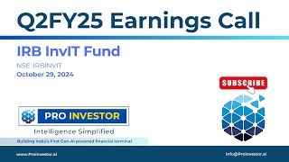 IRB Invit Fund  Q2FY25  Earnings Conference Call  concall concallshorts irbinvit [upl. by Varini]