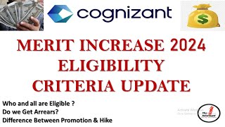 Cognizant Merit Increase 2024  Cognizant Merit Increase 2024 Eligibility Criteria  Merit Increase [upl. by Akerehs32]