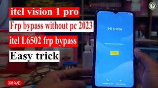 itel vision 1 pro frp bypass without pc 2023itel l6005 google account bypassgsm rakib official [upl. by Maible765]