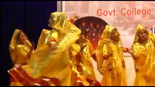 Jhamakda famous folk dance of Kangra Himachal Pradesh govt college dharamshala [upl. by Ilenna]