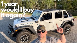 2023 Jeep Wrangler 4Xe Rubicon 1 Year Review [upl. by Osy]