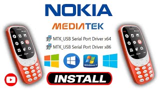 Nokia MTK USB Serial Port Driver 64bit amp 32bit   How to install Nokia MTK USB Serial Port Driver [upl. by Ezalb]