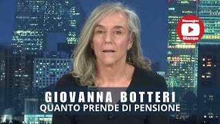 GIOVANNA BOTTERI QUANTO PRENDE DI PENSIONE [upl. by Tybie]