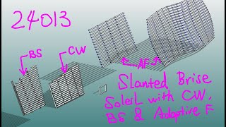 24013  Some different methods of slanted brise soleil in Revit [upl. by Aneri]